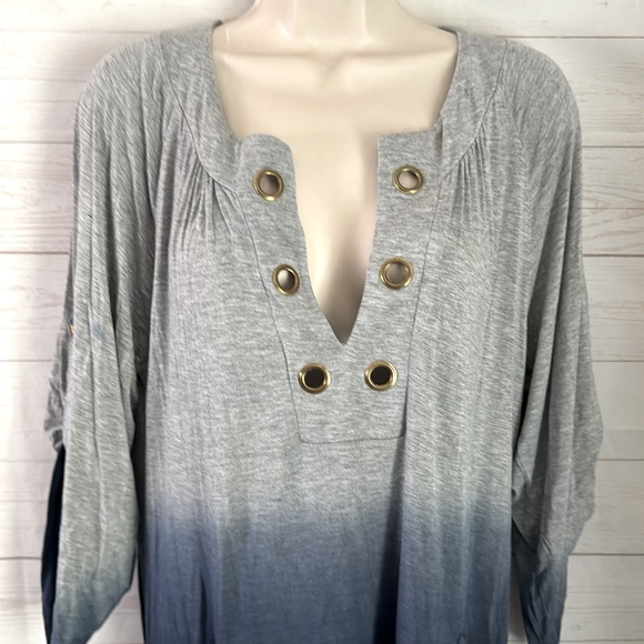 Blue Curl Beach Wear Size Small Blue & Gray Swim Coverup Beach Lounge Dress Soft - Picture 4 of 9